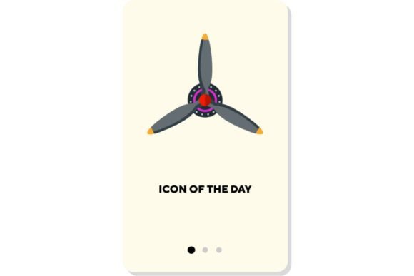 Air Transport Flat Vector Icon: Screw and Airplane Outline Sign
