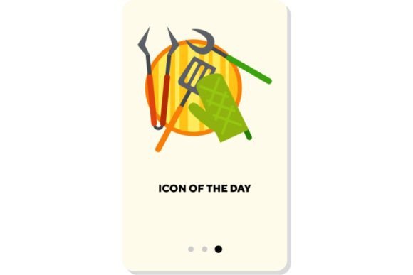Eating at Nature Flat Icon: Visual Clarity