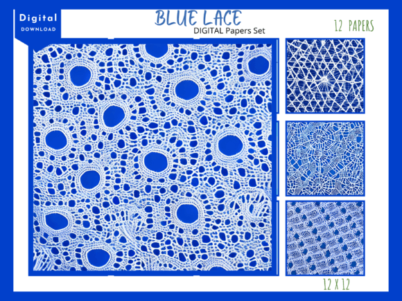 Ethereal Blue Lace Digital Paper Set 12: A Strategic Asset for Visual Branding