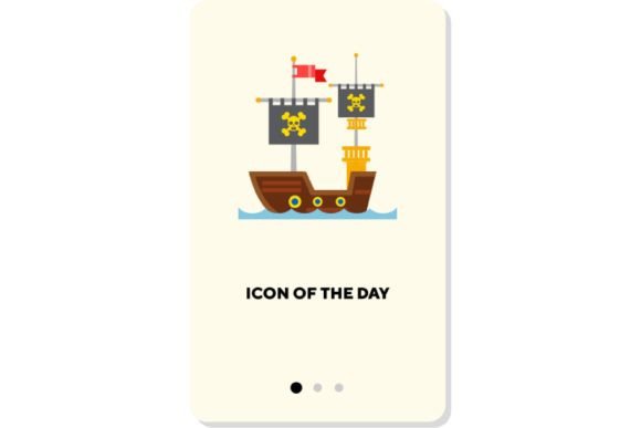 Evaluating the Wooden Ships Flat Icon and Pirate Ship Isolated Vector for Digital Design