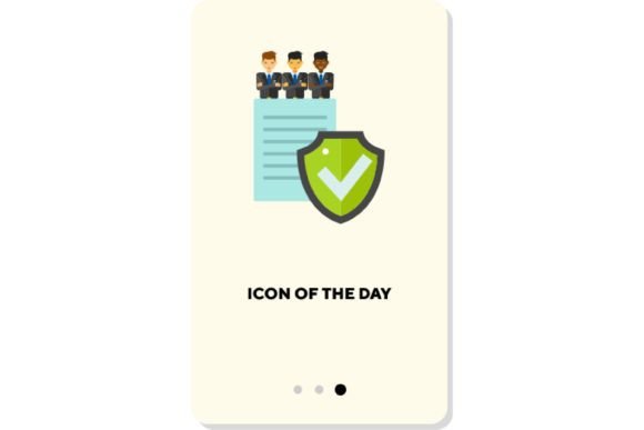 Personnel Search Flat Icon: Company Isol