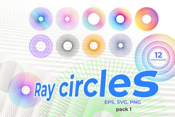 Ray Circles. Geometric Design Elements: Integrating Vector Assets into Professional Workflows