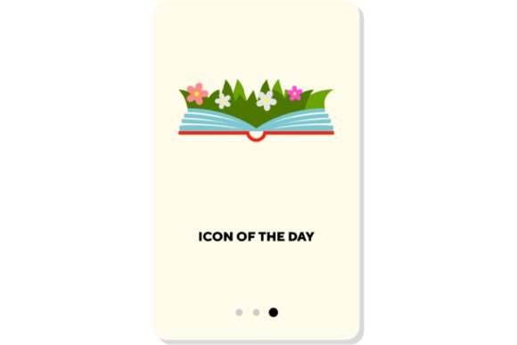 Reading Book Flat Icon: Visual Appeal