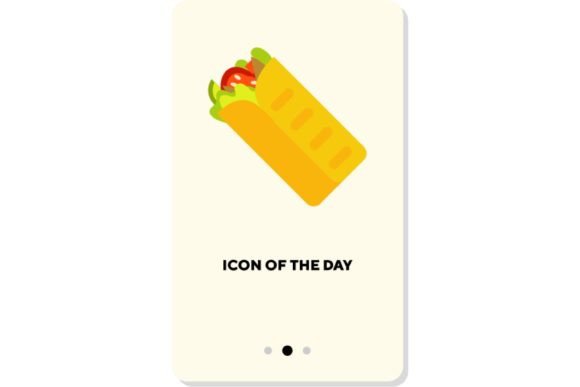 Street Food Flat Icon: Fast, Frying, and Crispy Design Elements