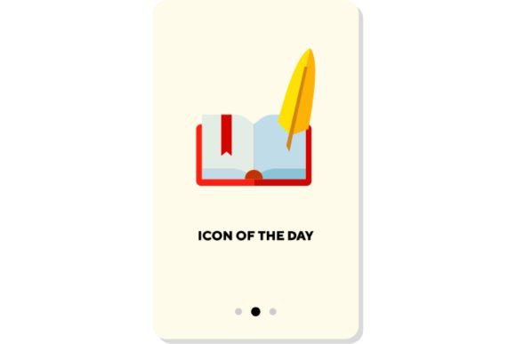 Textbook Flat Icon: Notebook Graduation Design Essentials