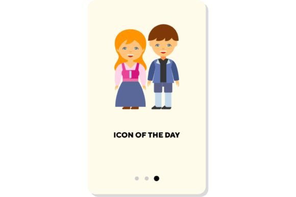 Understanding People in National Costumes Flat Icons for Digital Design