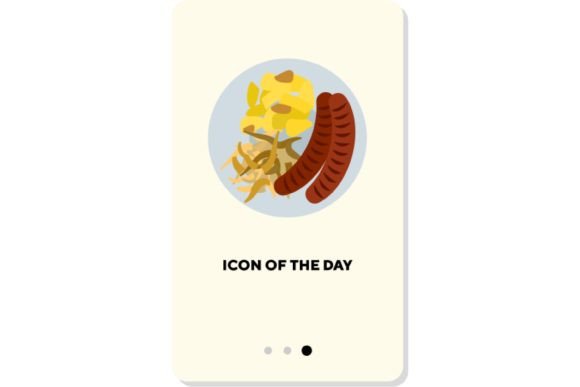 Understanding the Restaurant Dish Flat Icon: Sausages Isol for Modern Web Design