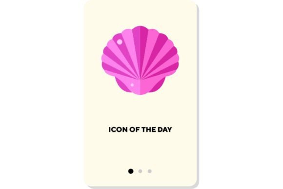 Underwater Elements Flat Icon: Seashell Design